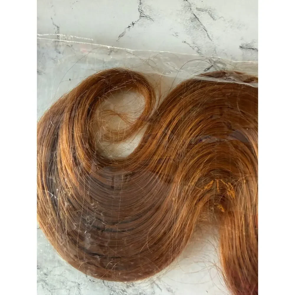 SKU3320 24-Inch Curly Auburn Hair Extensions / Wig Roll (New In Package)